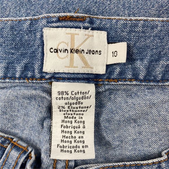 Vintage 90’s CK | Calvin Klein Distressed Mid Wash Jeans - Size 10 - Picture 9 of 10